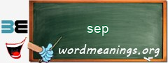 WordMeaning blackboard for sep